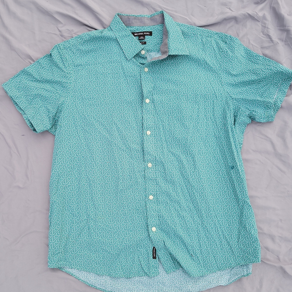 Men's Blue Patterned Shirt